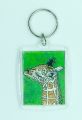 Baby Giraffe Pen & Coloured Pencil Original Key Ring 55 x 43mm from Alison Perkins