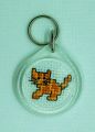 Ginger Kitten Cross Stitch Keyring from Alison Perkins (40 x 40mm)