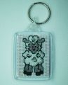 Lamb Cross Stitch Key Ring from Alison Perkins (52 x 42mm)