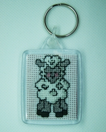 Lamb Cross Stitch Key Ring from Alison Perkins (52 x 42mm)