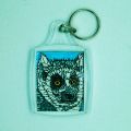 Lemur Pen & Watercolour Key Ring 55 x 45mm from Alison Perkins