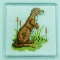 Otter Cross Stitch Fridge Magnet from Alison Perkins (58 x 58mm)