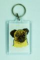 Pug Cross Stitch Keyring from Alison Perkins (56 x 42mm)