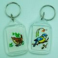 Wren & Blue Tit Cross Stitch Key Ring Set 45 x 35mm from Alison Perkins